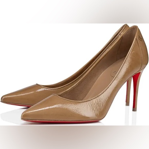 Christian Louboutin sporty Kate beige camel lionne stiletto sz 41 - Picture 1 of 10